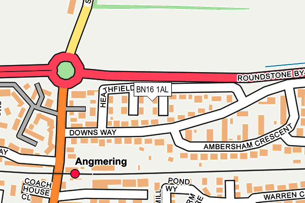 BN16 1AL map - OS OpenMap – Local (Ordnance Survey)