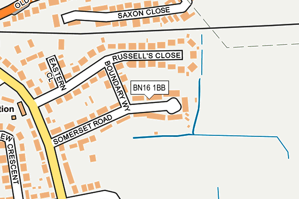 BN16 1BB map - OS OpenMap – Local (Ordnance Survey)