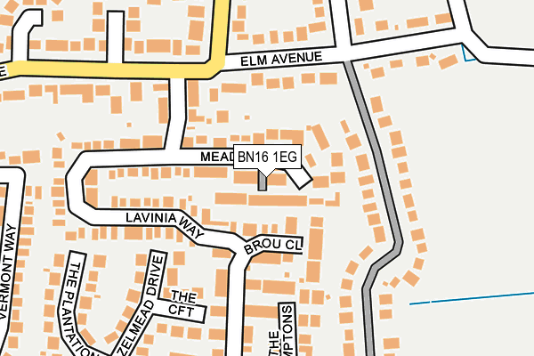 BN16 1EG map - OS OpenMap – Local (Ordnance Survey)
