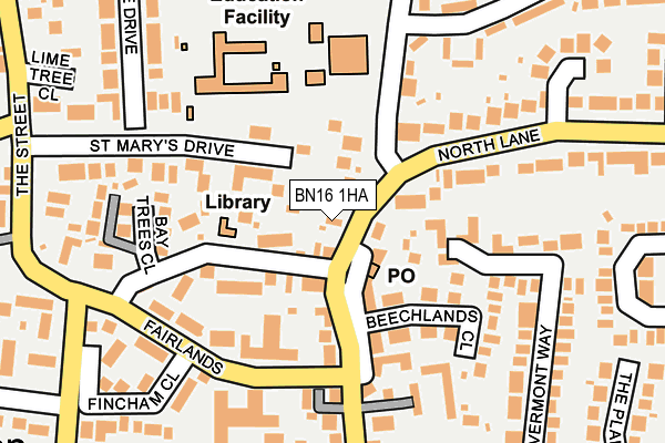 BN16 1HA map - OS OpenMap – Local (Ordnance Survey)