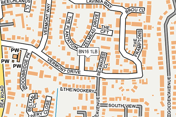 BN16 1LB map - OS OpenMap – Local (Ordnance Survey)