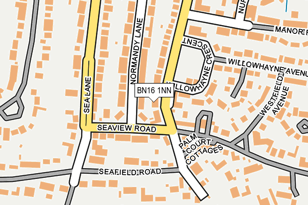 BN16 1NN map - OS OpenMap – Local (Ordnance Survey)