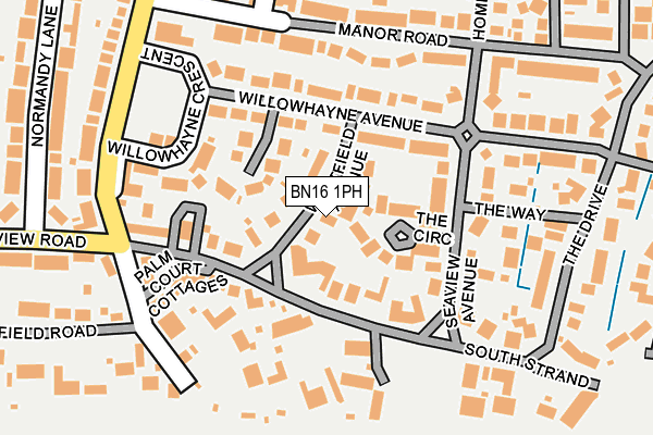 BN16 1PH map - OS OpenMap – Local (Ordnance Survey)