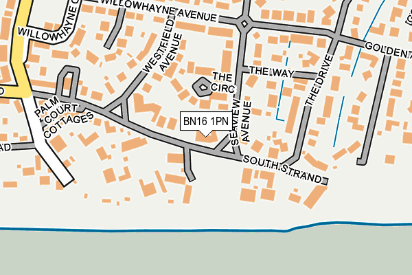 BN16 1PN map - OS OpenMap – Local (Ordnance Survey)