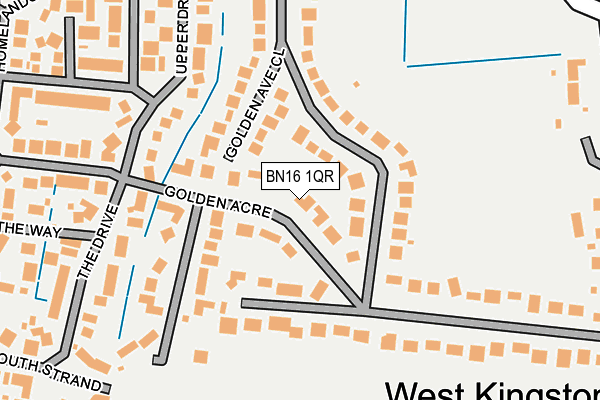 BN16 1QR map - OS OpenMap – Local (Ordnance Survey)