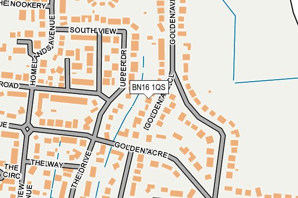 BN16 1QS map - OS OpenMap – Local (Ordnance Survey)