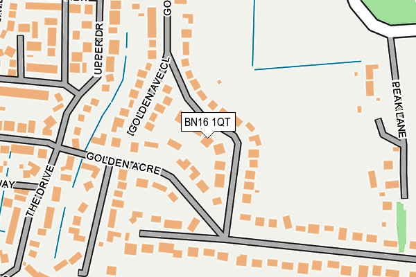 BN16 1QT map - OS OpenMap – Local (Ordnance Survey)