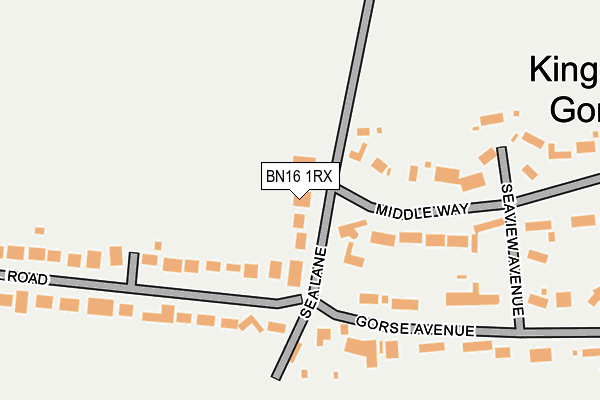 BN16 1RX map - OS OpenMap – Local (Ordnance Survey)