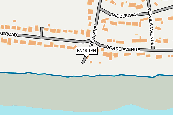 BN16 1SH map - OS OpenMap – Local (Ordnance Survey)
