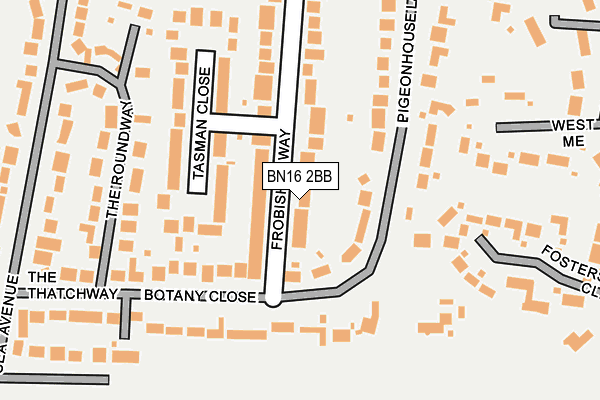 BN16 2BB map - OS OpenMap – Local (Ordnance Survey)