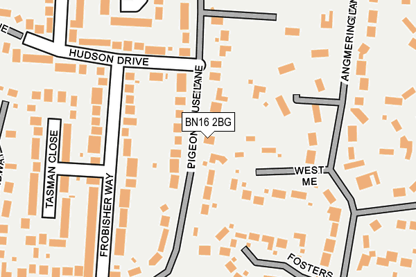 BN16 2BG map - OS OpenMap – Local (Ordnance Survey)
