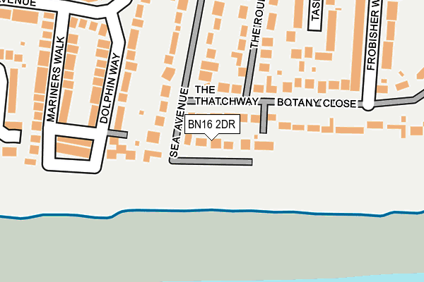 BN16 2DR map - OS OpenMap – Local (Ordnance Survey)