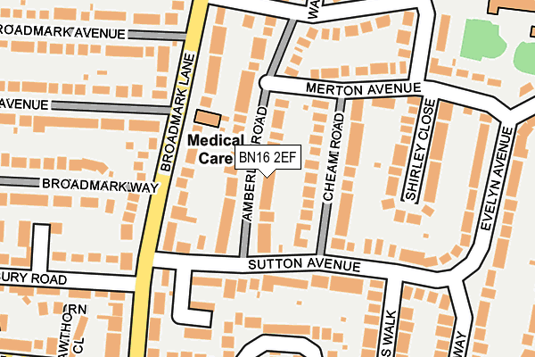 BN16 2EF map - OS OpenMap – Local (Ordnance Survey)