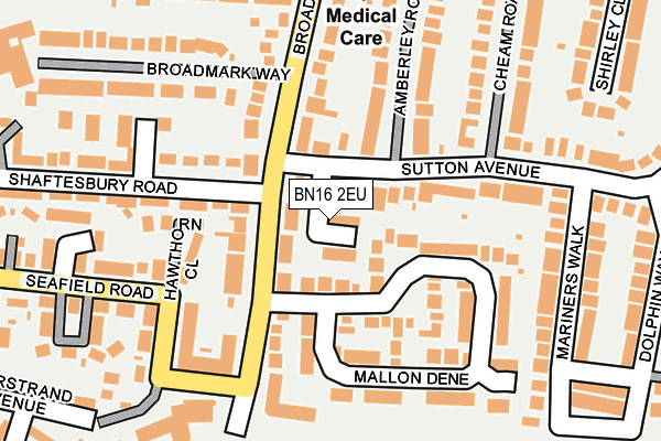 BN16 2EU map - OS OpenMap – Local (Ordnance Survey)