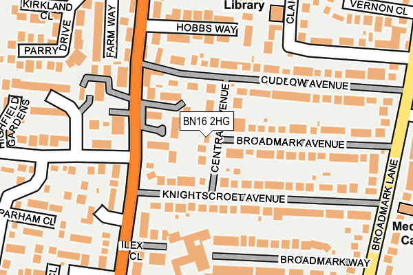 BN16 2HG map - OS OpenMap – Local (Ordnance Survey)
