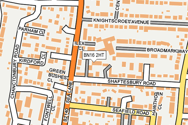 BN16 2HT map - OS OpenMap – Local (Ordnance Survey)