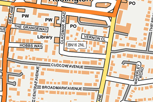 BN16 2NL map - OS OpenMap – Local (Ordnance Survey)