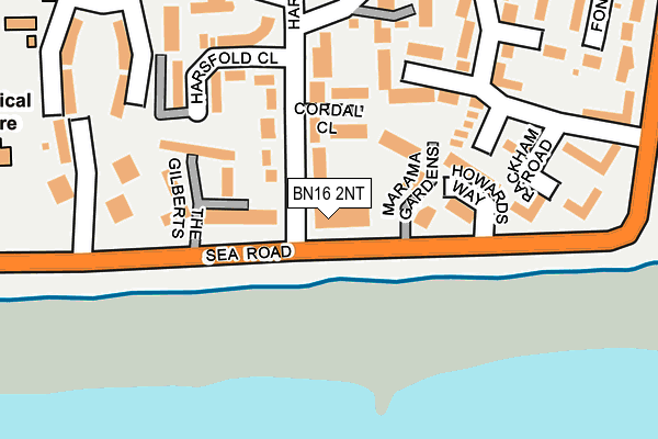 BN16 2NT map - OS OpenMap – Local (Ordnance Survey)