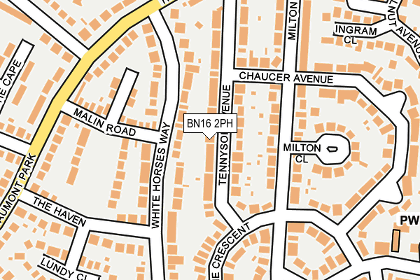 BN16 2PH map - OS OpenMap – Local (Ordnance Survey)