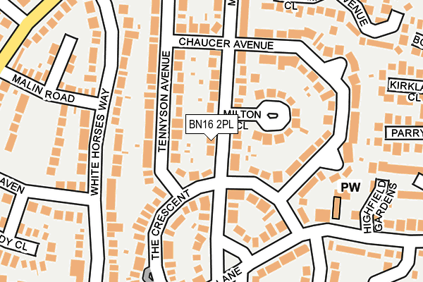 BN16 2PL map - OS OpenMap – Local (Ordnance Survey)