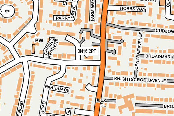 BN16 2PT map - OS OpenMap – Local (Ordnance Survey)