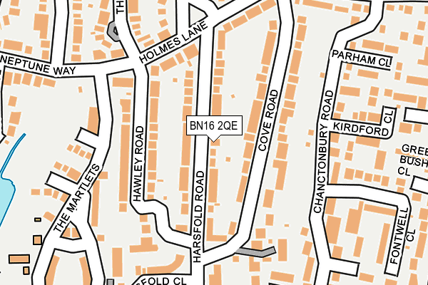 BN16 2QE map - OS OpenMap – Local (Ordnance Survey)