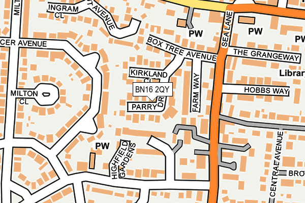 BN16 2QY map - OS OpenMap – Local (Ordnance Survey)