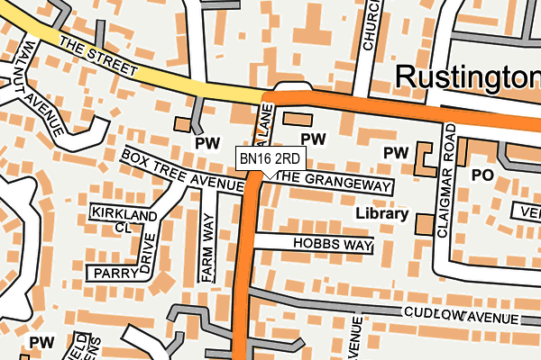 BN16 2RD map - OS OpenMap – Local (Ordnance Survey)