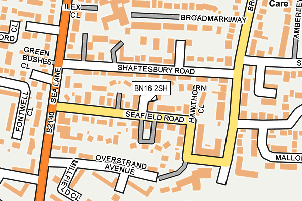 BN16 2SH map - OS OpenMap – Local (Ordnance Survey)