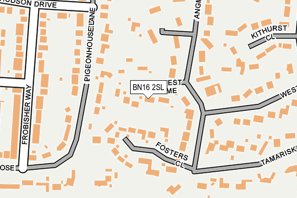 BN16 2SL map - OS OpenMap – Local (Ordnance Survey)