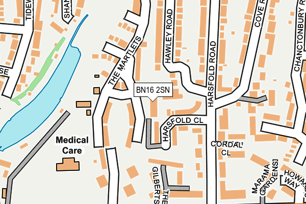 BN16 2SN map - OS OpenMap – Local (Ordnance Survey)