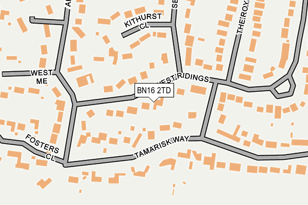 BN16 2TD map - OS OpenMap – Local (Ordnance Survey)