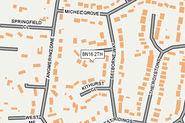BN16 2TH map - OS OpenMap – Local (Ordnance Survey)
