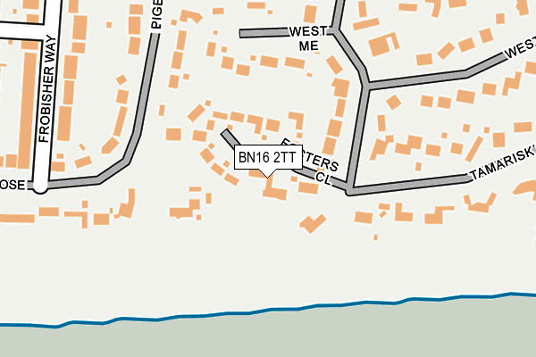 BN16 2TT map - OS OpenMap – Local (Ordnance Survey)