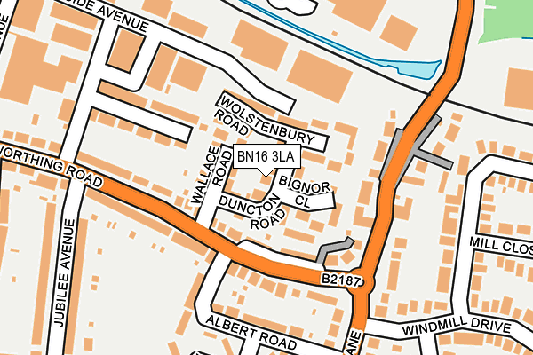 BN16 3LA map - OS OpenMap – Local (Ordnance Survey)
