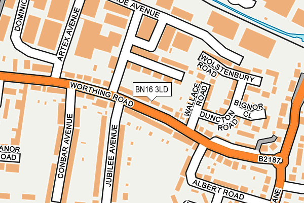 BN16 3LD map - OS OpenMap – Local (Ordnance Survey)