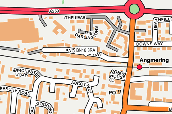 BN16 3RA map - OS OpenMap – Local (Ordnance Survey)
