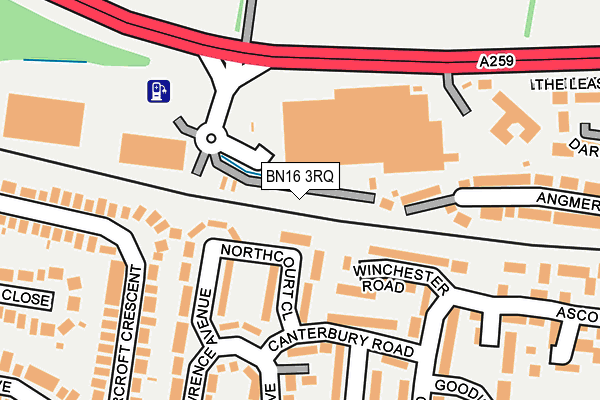 BN16 3RQ map - OS OpenMap – Local (Ordnance Survey)