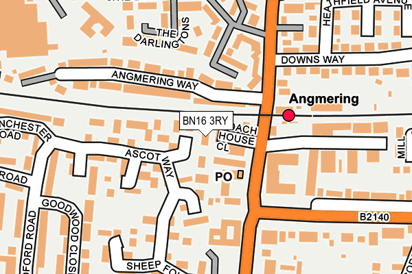 BN16 3RY map - OS OpenMap – Local (Ordnance Survey)