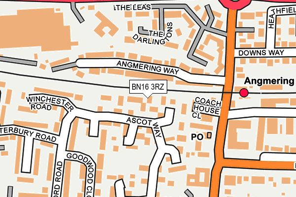 BN16 3RZ map - OS OpenMap – Local (Ordnance Survey)