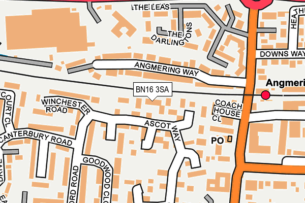 BN16 3SA map - OS OpenMap – Local (Ordnance Survey)