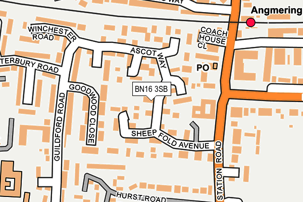 BN16 3SB map - OS OpenMap – Local (Ordnance Survey)