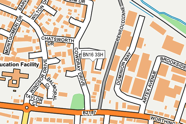 BN16 3SH map - OS OpenMap – Local (Ordnance Survey)
