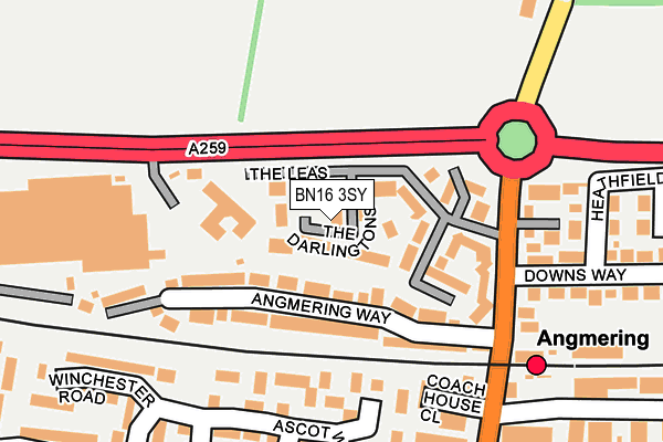BN16 3SY map - OS OpenMap – Local (Ordnance Survey)