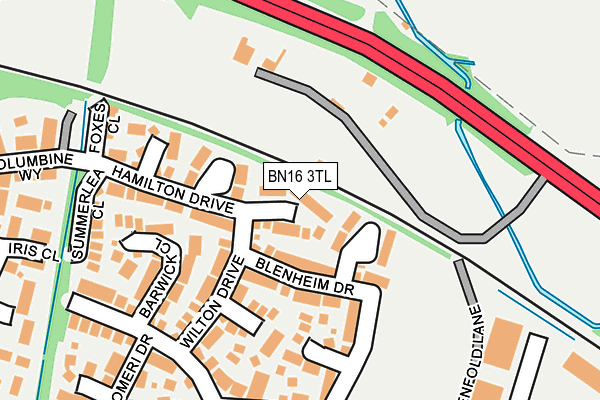 BN16 3TL map - OS OpenMap – Local (Ordnance Survey)