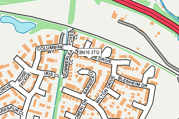 BN16 3TQ map - OS OpenMap – Local (Ordnance Survey)