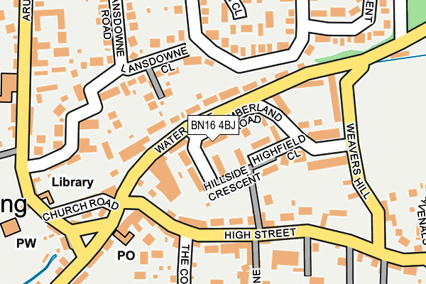 BN16 4BJ map - OS OpenMap – Local (Ordnance Survey)