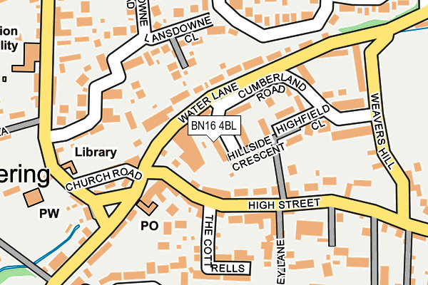 BN16 4BL map - OS OpenMap – Local (Ordnance Survey)