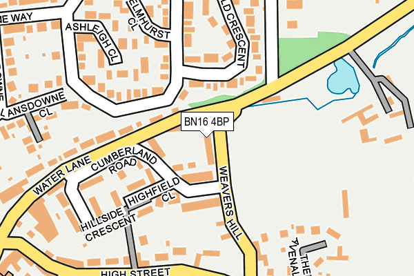 BN16 4BP map - OS OpenMap – Local (Ordnance Survey)