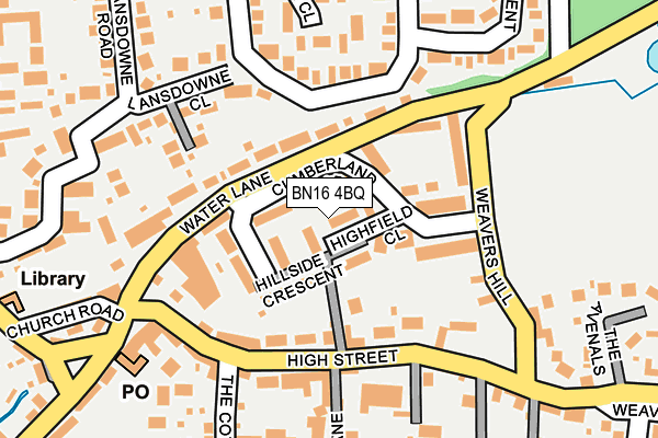 BN16 4BQ map - OS OpenMap – Local (Ordnance Survey)